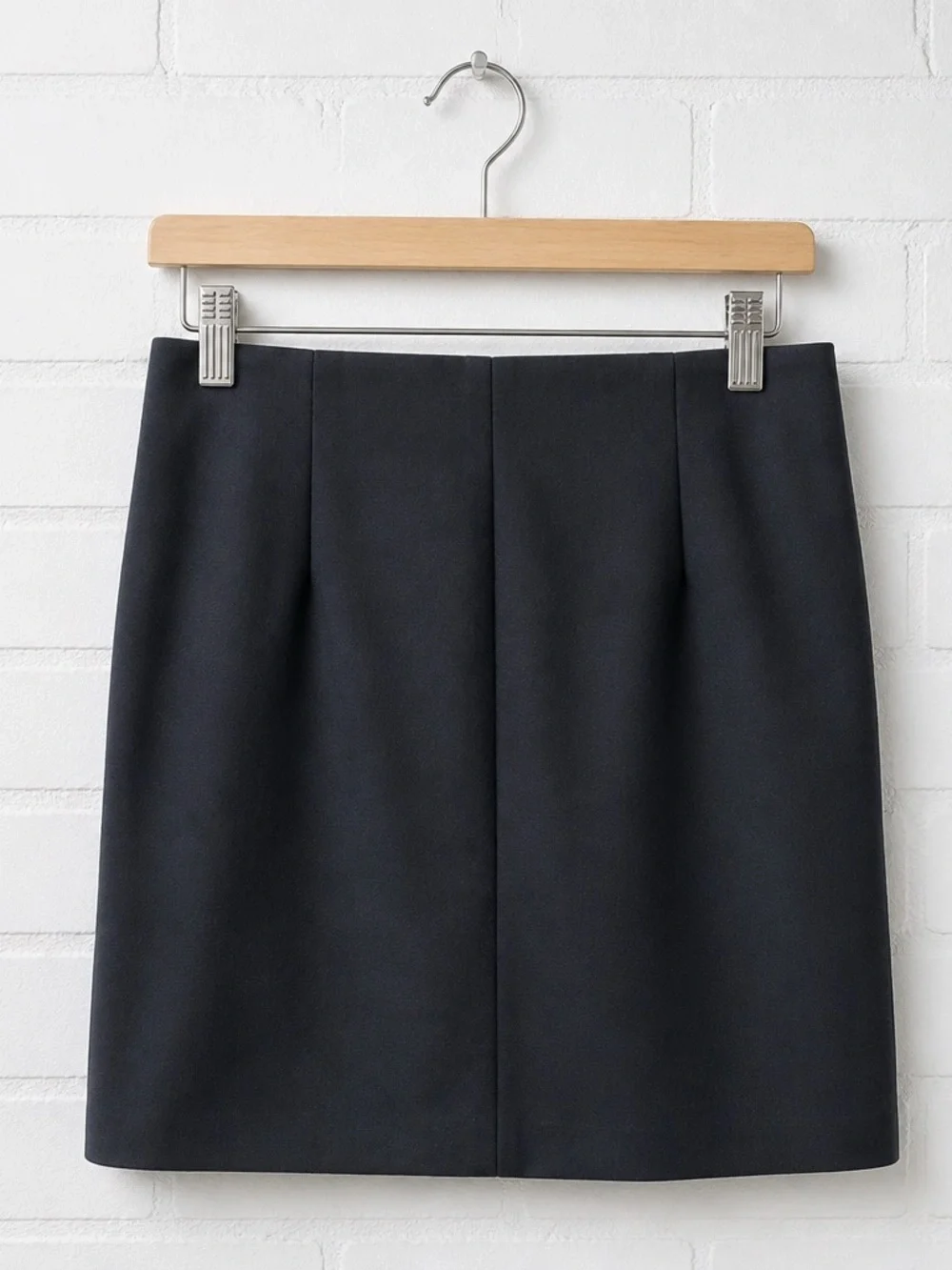 Boden Navy Mini Skirt with Front Pleats